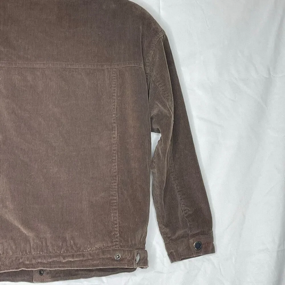 Cotton On Jamie Jacket Brown Corduroy Sherpa Lined Unisex Little Boys Size 9/10